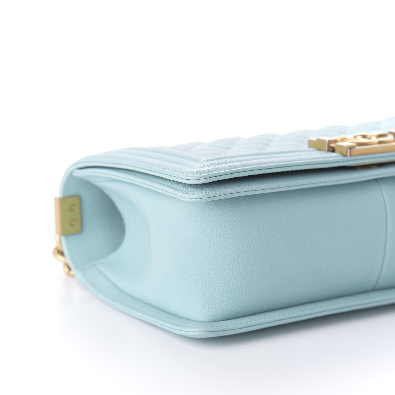 Chanel Caviar Quilted Medium Boy Flap Light Blue 7 of 12