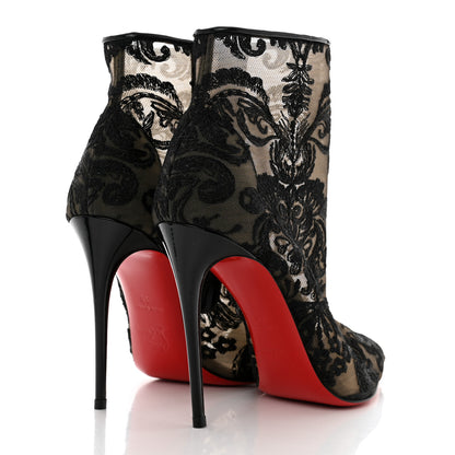 Christian Louboutin Lace Gipsybootie 100 Ankle Boots 38 Black 4 of 7