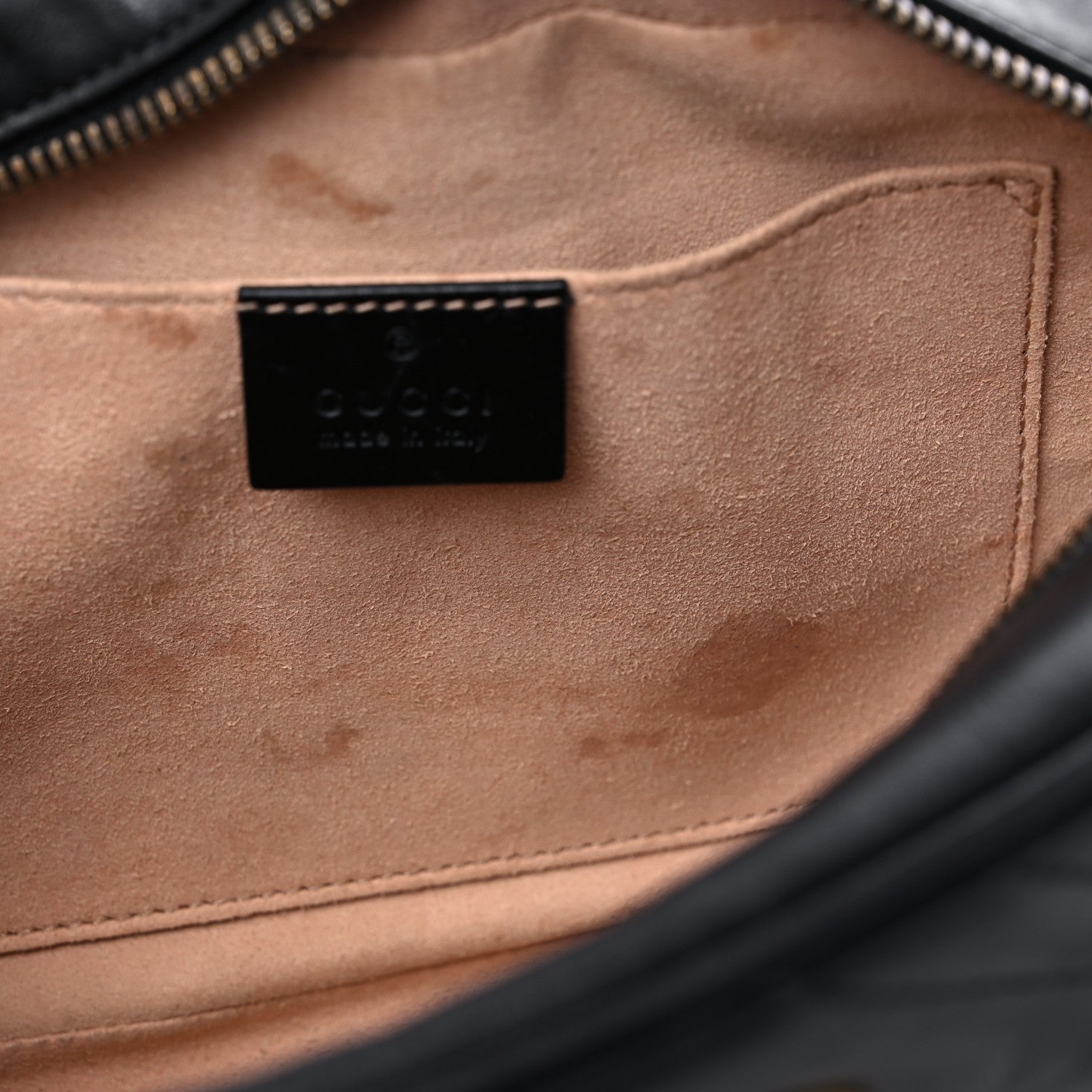 Gucci Calfskin Matelasse Small GG Marmont Chain Shoulder Bag Black 11 of 15