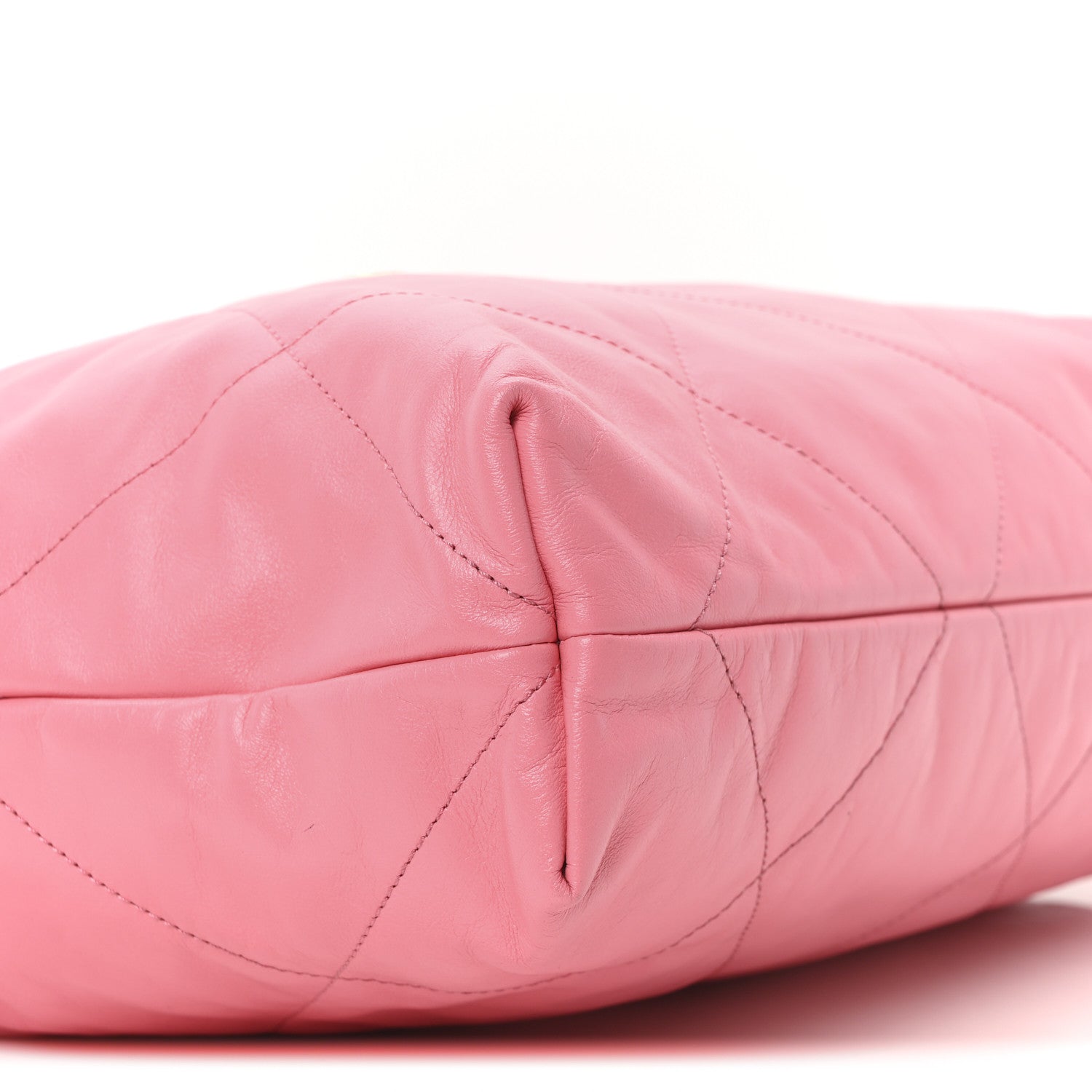 Chanel Shiny Calfskin Quilted Chanel 22 Drawstring Bag Coral Pink 10 of 11