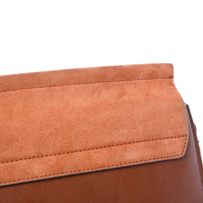 Chloe Suede Calfskin Medium Faye Shoulder Bag Tobacco 10 of 12