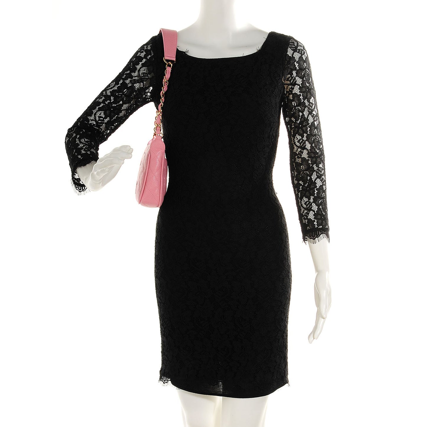 Caviar Quilted Shoulder Bag Pink
