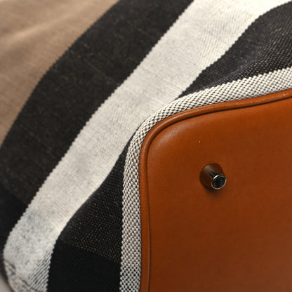 Burberry Canvas Mega Check Medium Ashby Bucket Bag Brown 11 of 14