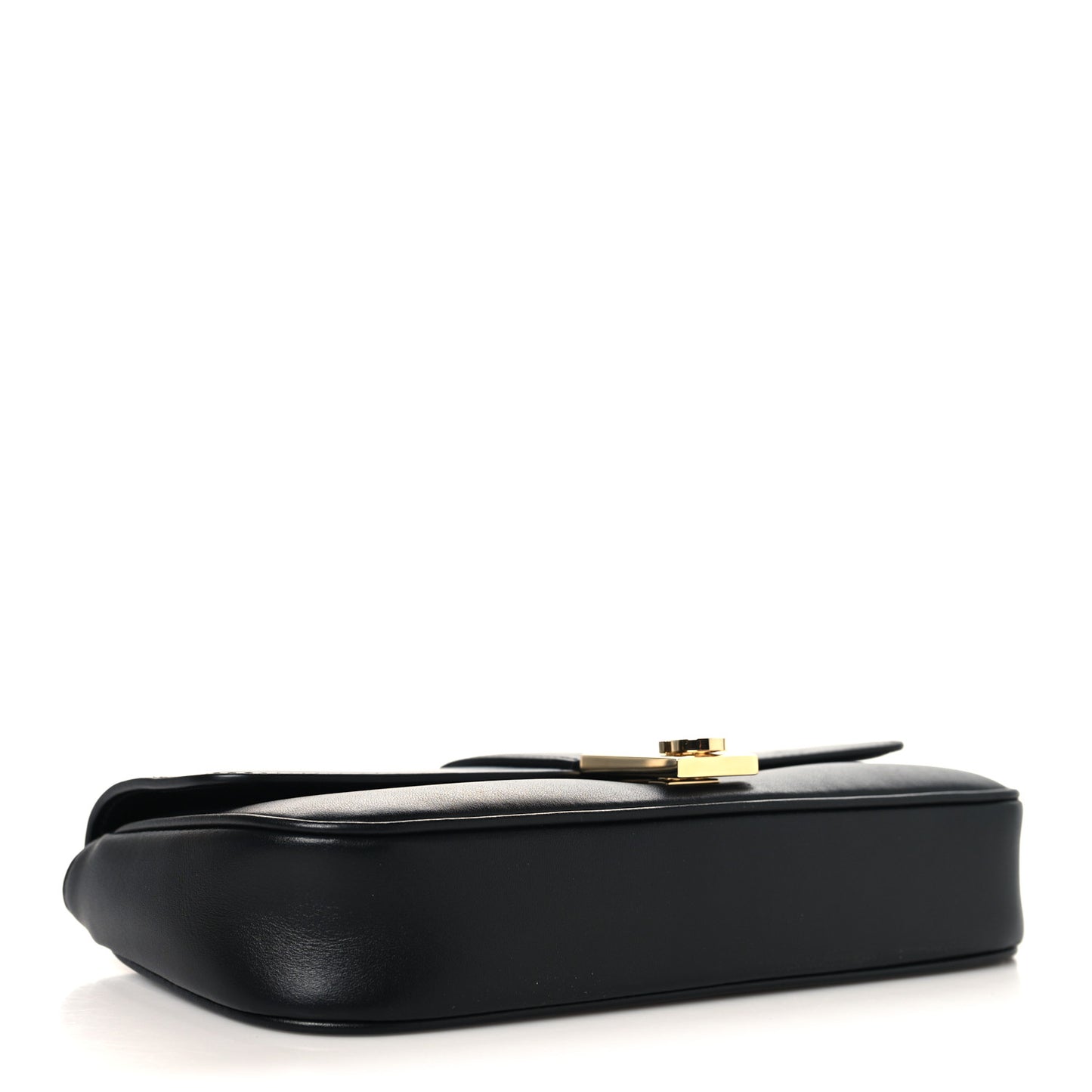 Calfskin Archive Gancini Flap Crossbody Black