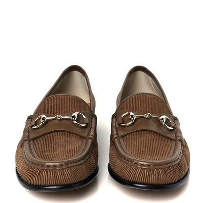 Gucci Corduroy Womens 1953 Horsebit Loafers 38.5 Velvety Camel 3 of 9