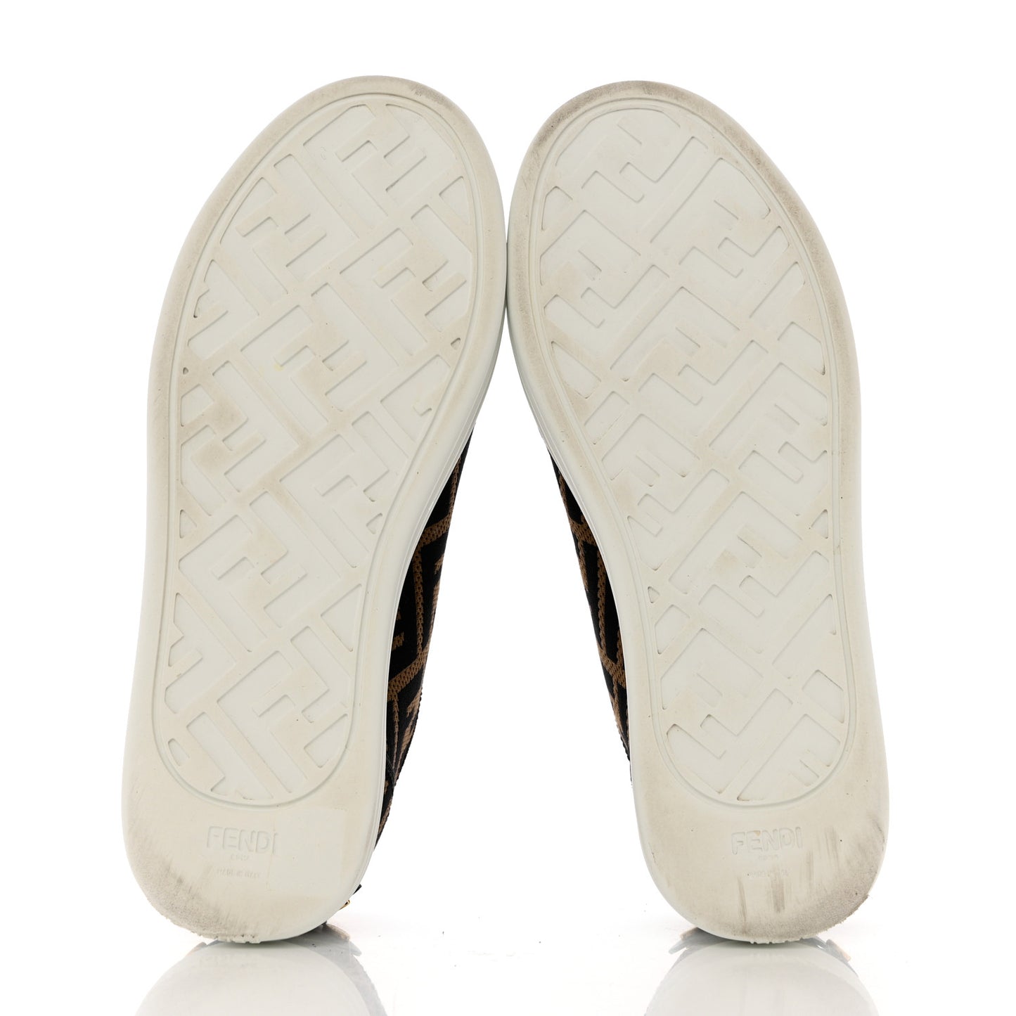 Fabric FF Micro-Perforated Rise Low Top Sneakers 36 Tobacco Black