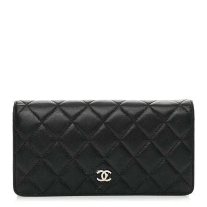 Chanel Lambskin Quilted Yen Wallet Black 1 of 14