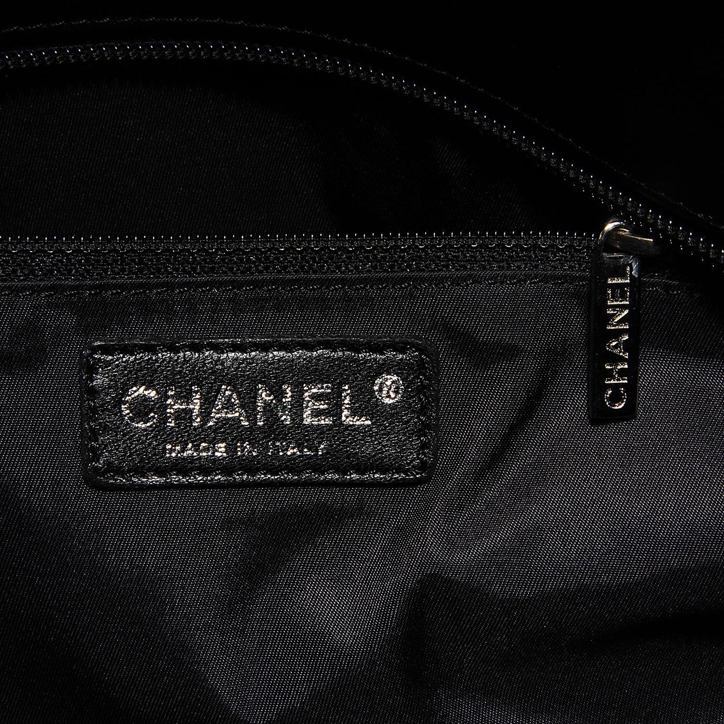 Coated Canvas Large Paris Biarritz Tote Black