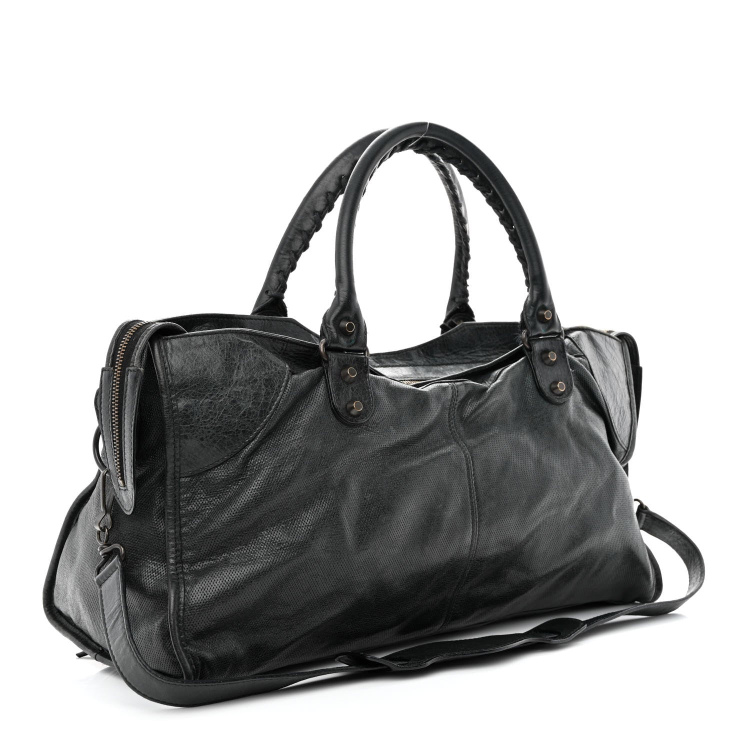 Balenciaga Agneau Perforated Classic Hardware City Black 3 of 23
