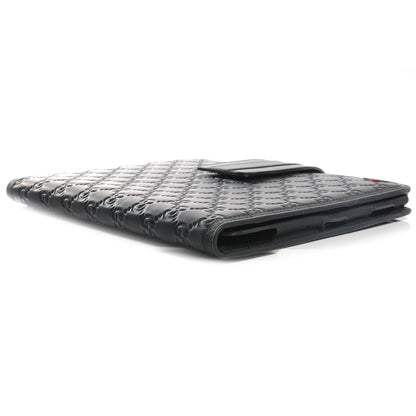 Gucci Rubberized Leather Guccissima Ipad Case W Fold Over Stand Black 4 of 7