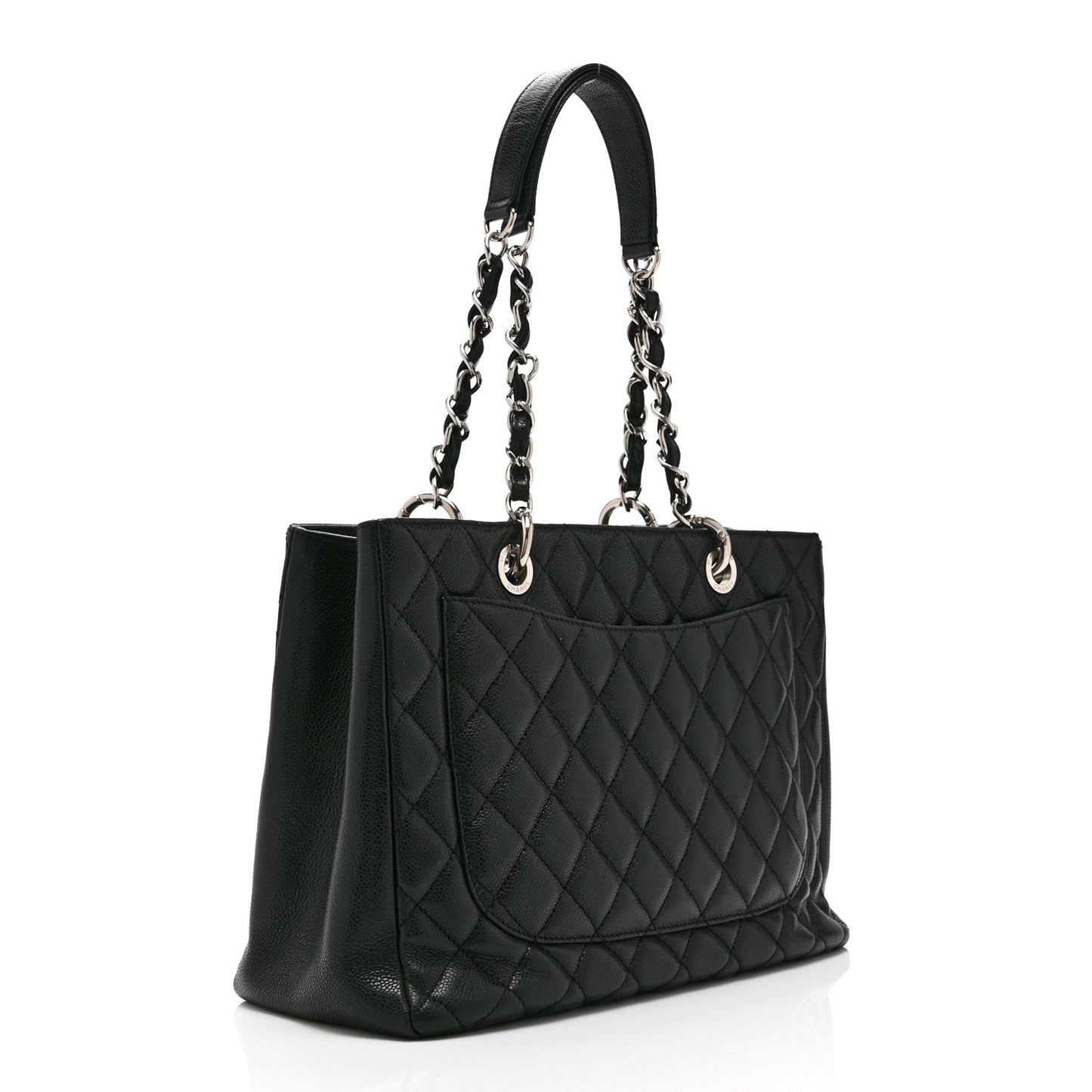 Caviar Quilted Grand Shopping Tote GST Black