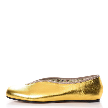 Gucci Metallic Nappa Patent Hannelore Detachable Platform Sandals 37 Gold 3 of 18