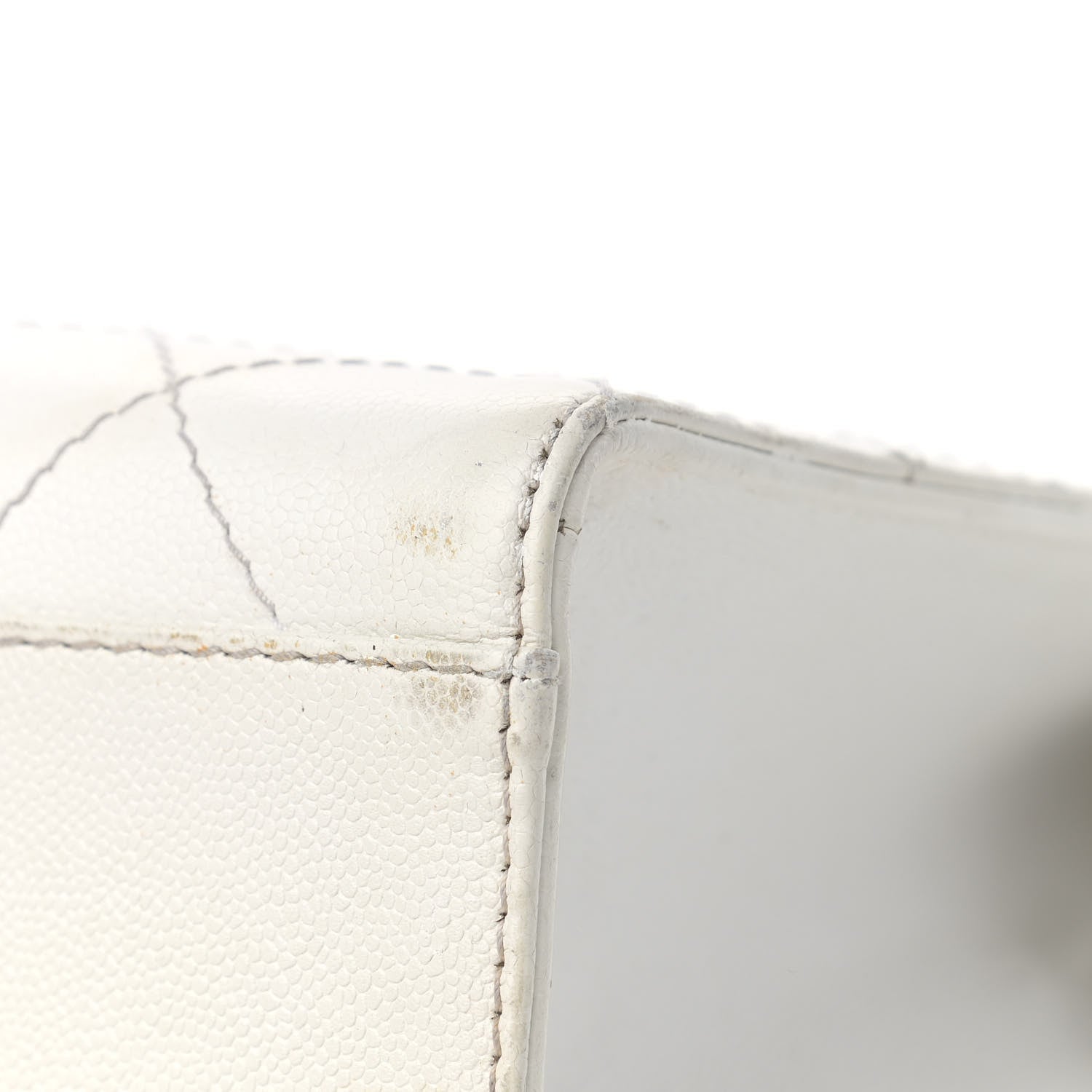Chanel Caviar Stitched Shoulder Bag White 10 of 27