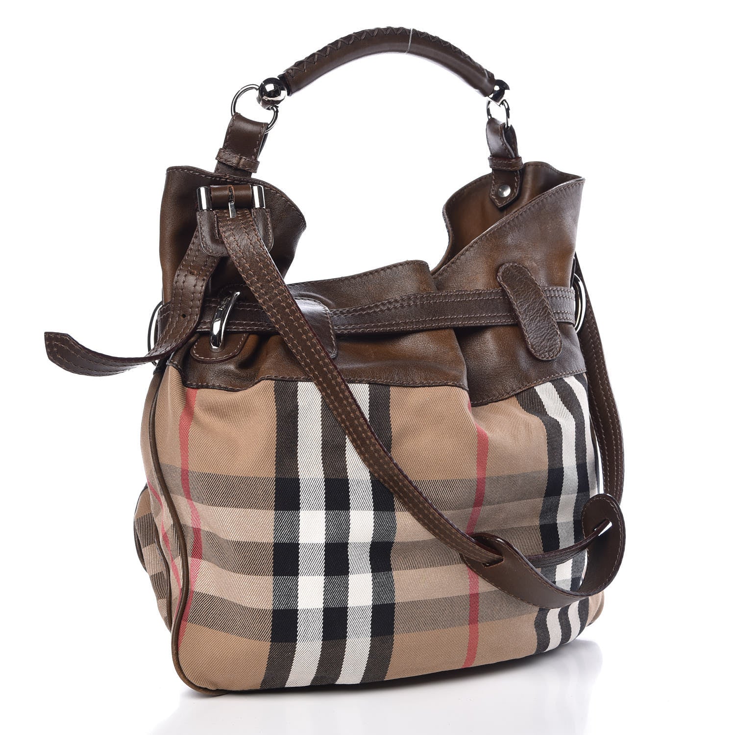 Burberry Canvas Nova Check Front Pocket Brown 4 of 13