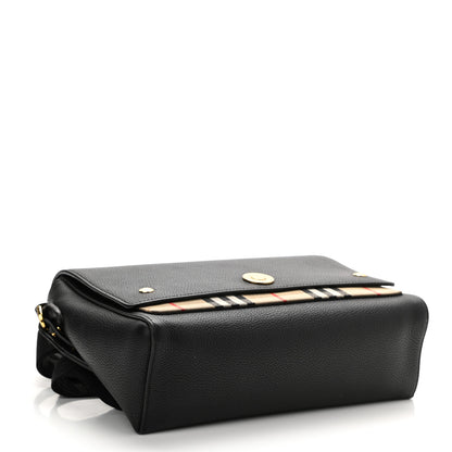 Burberry Grainy Calfskin Vintage Check Note Crossbody Bag Black 4 of 8