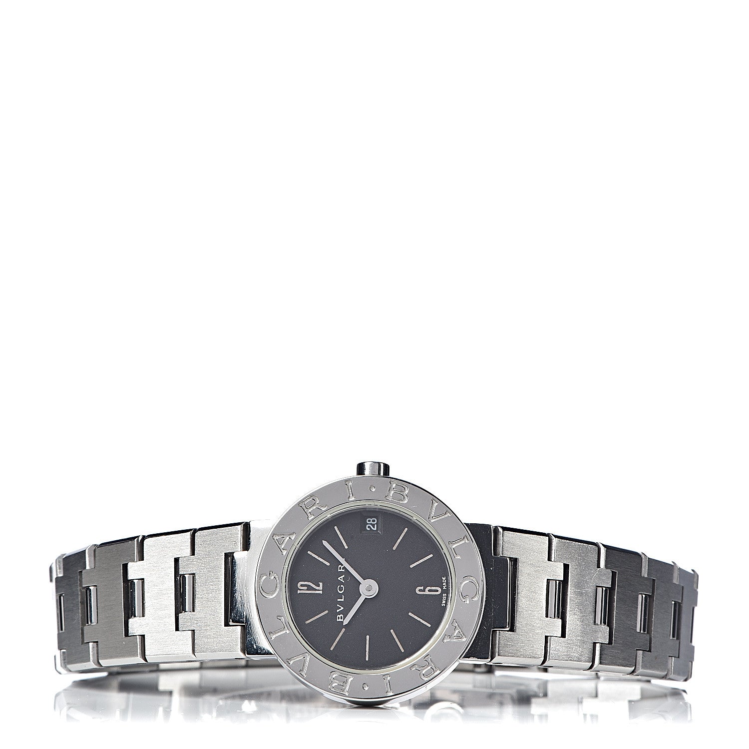 Bulgari Stainless Steel 23mm Quartz Watch Black 3 of 7