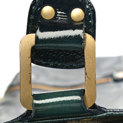 Jimmy Choo Patent Suede Mona Tote Green 18 of 23