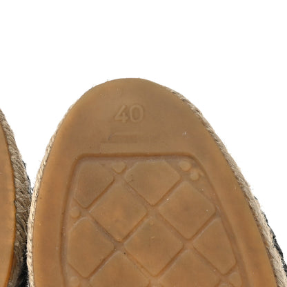 Chanel Lambskin Quilted CC Espadrilles 40 Black 6 of 8