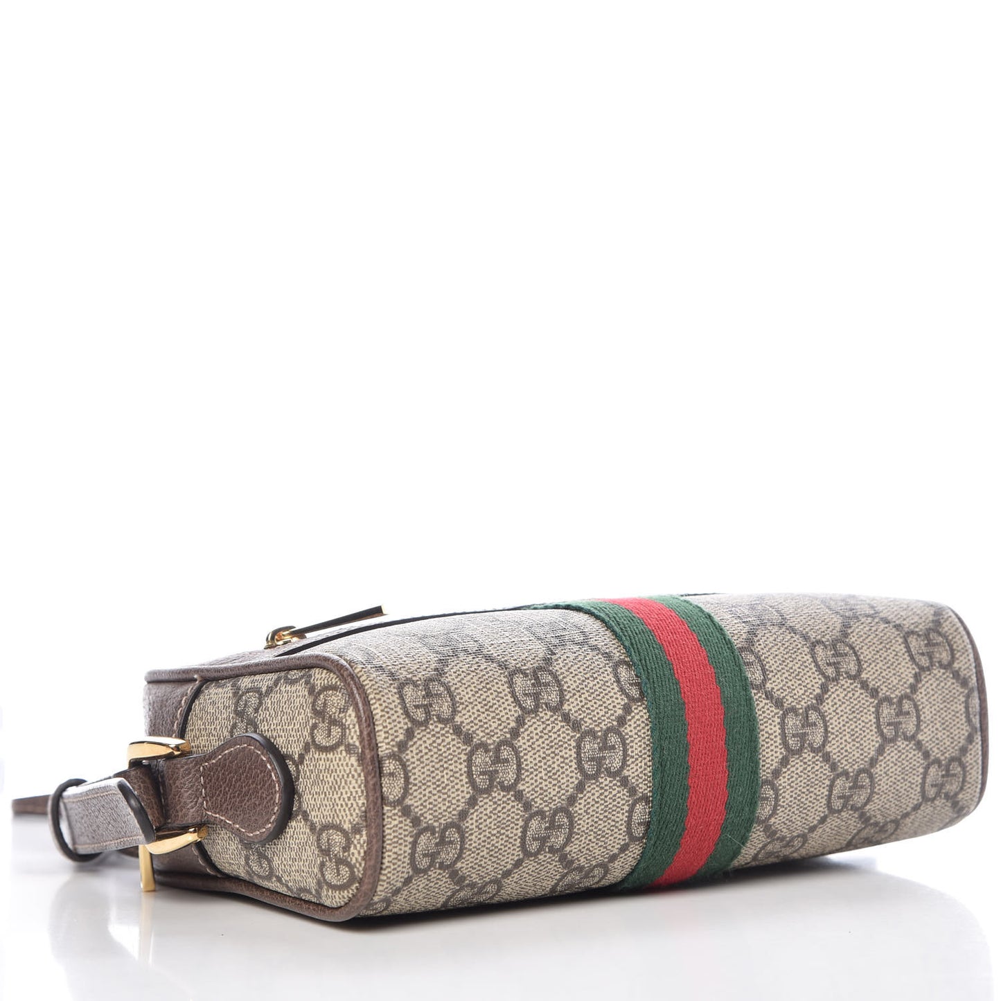 GG Supreme Monogram Web Mini Ophidia Shoulder Bag Brown