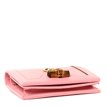 Gucci Wonka Grain Calfskin Diana Card Case Wallet Wild Rose 4 of 9