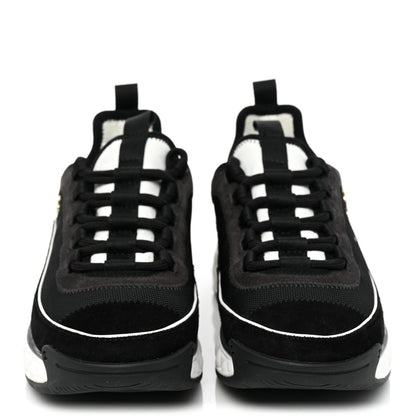 Chanel Velvet Calfskin Mixed Fibers CC Sneakers 37 Black 2 of 9