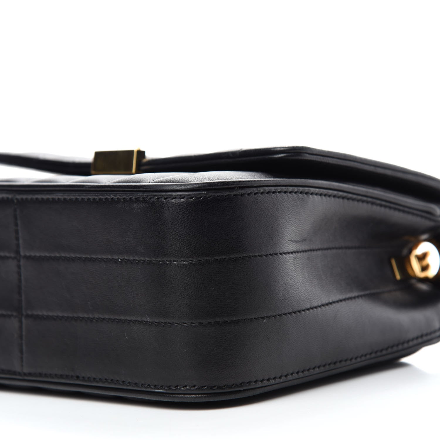 Saint Laurent Lambskin Matelasse Monogram Medium Vicky Chain Bag Black 7 of 13