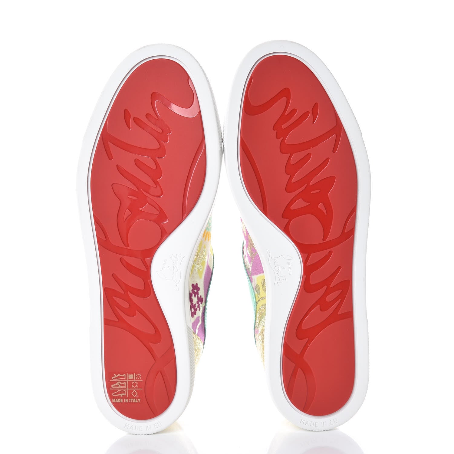Christian Louboutin Patent Tissu Kyoto Flamingirl Flats 38 Multicolor 5 of 10