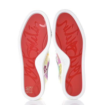 Christian Louboutin Patent Tissu Kyoto Flamingirl Flats 38 Multicolor 5 of 10