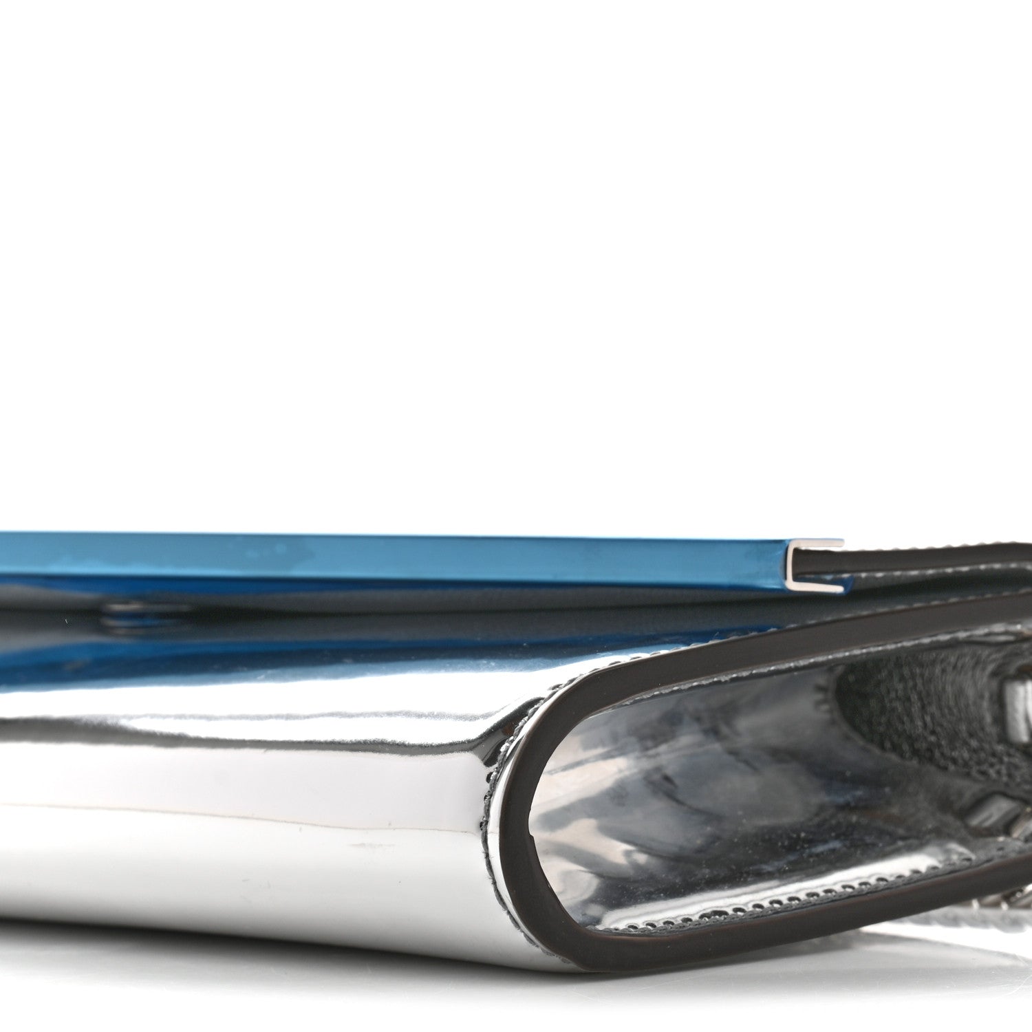 Jimmy Choo Metallic Mirror Fabric Emmie Clutch Bag Silver 10 of 11