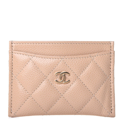 Chanel Caviar Quilted Card Holder Light Beige 1 of 10