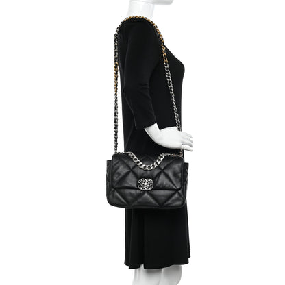 Chanel Lambskin Quilted Medium Chanel 19 Flap Black 2 of 12
