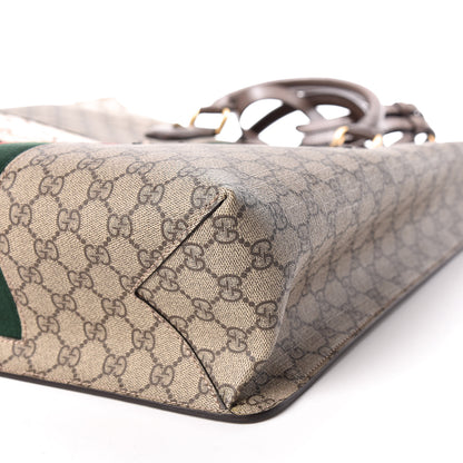 Gucci GG Supreme Monogram Web Animalier Bee Vertical Tote Brown 6 of 11