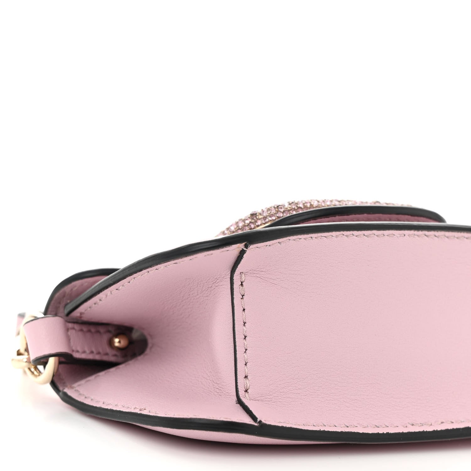 Valentino Garavani Calfskin Crystal Vlogo Micro Loco Shoulder Bag Rose Cannelle 8 of 9
