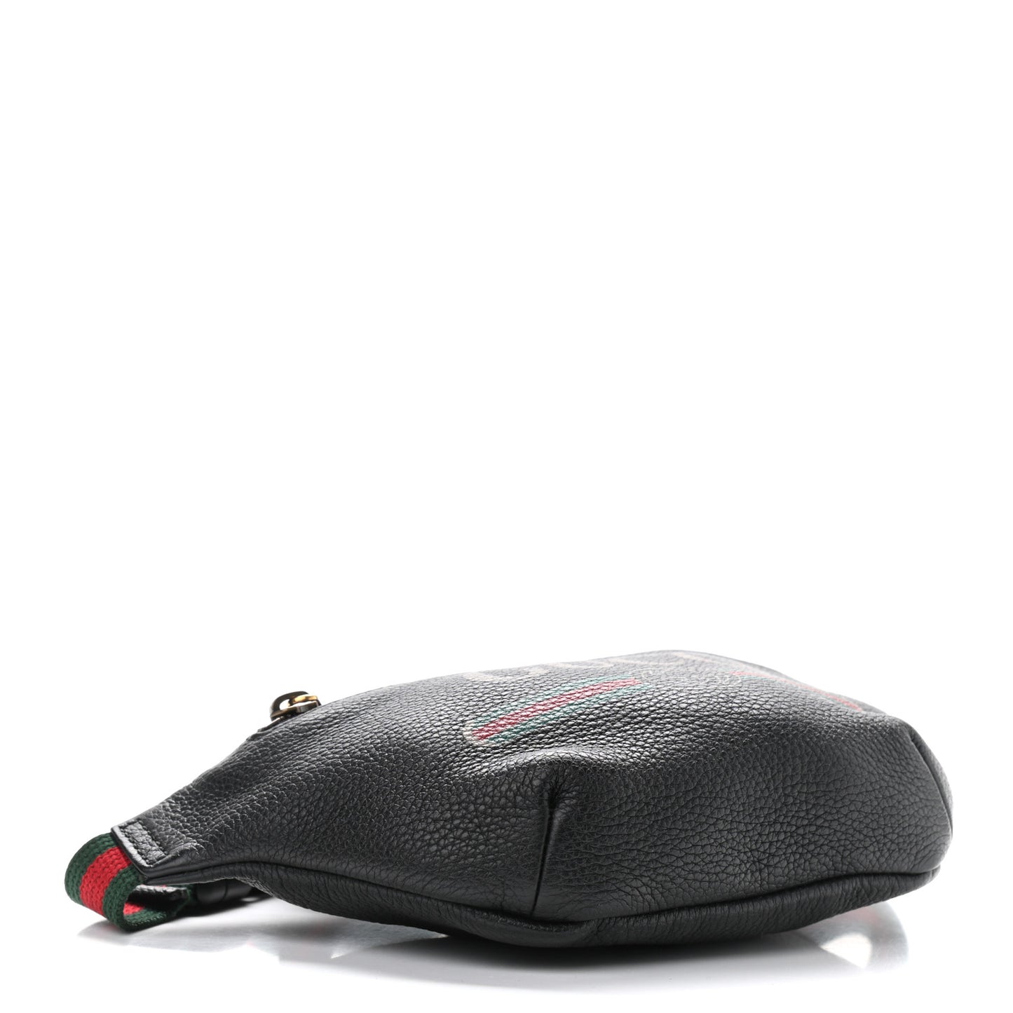 Grained Calfskin Small Logo Belt Bag Black