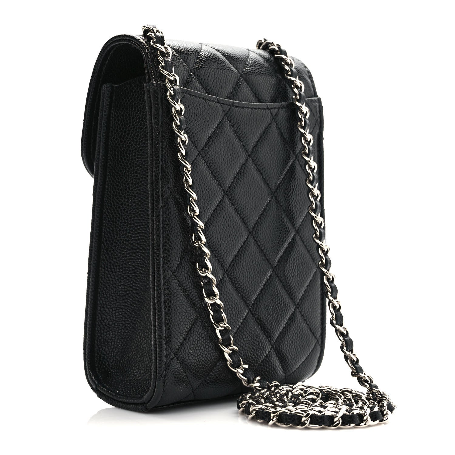 Chanel Caviar Quilted Classic Phone Holder Black 3 of 10