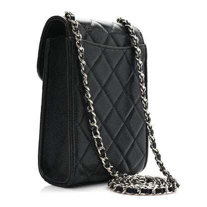 Chanel Caviar Quilted Classic Phone Holder Black 3 of 10