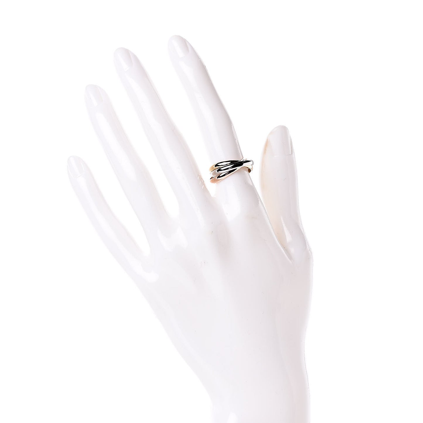 18K Pink Yellow White Gold Small Trinity Ring 51 5.75