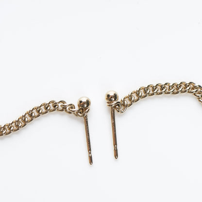 Chanel CC Long Drop Earrings Gold 3 of 3