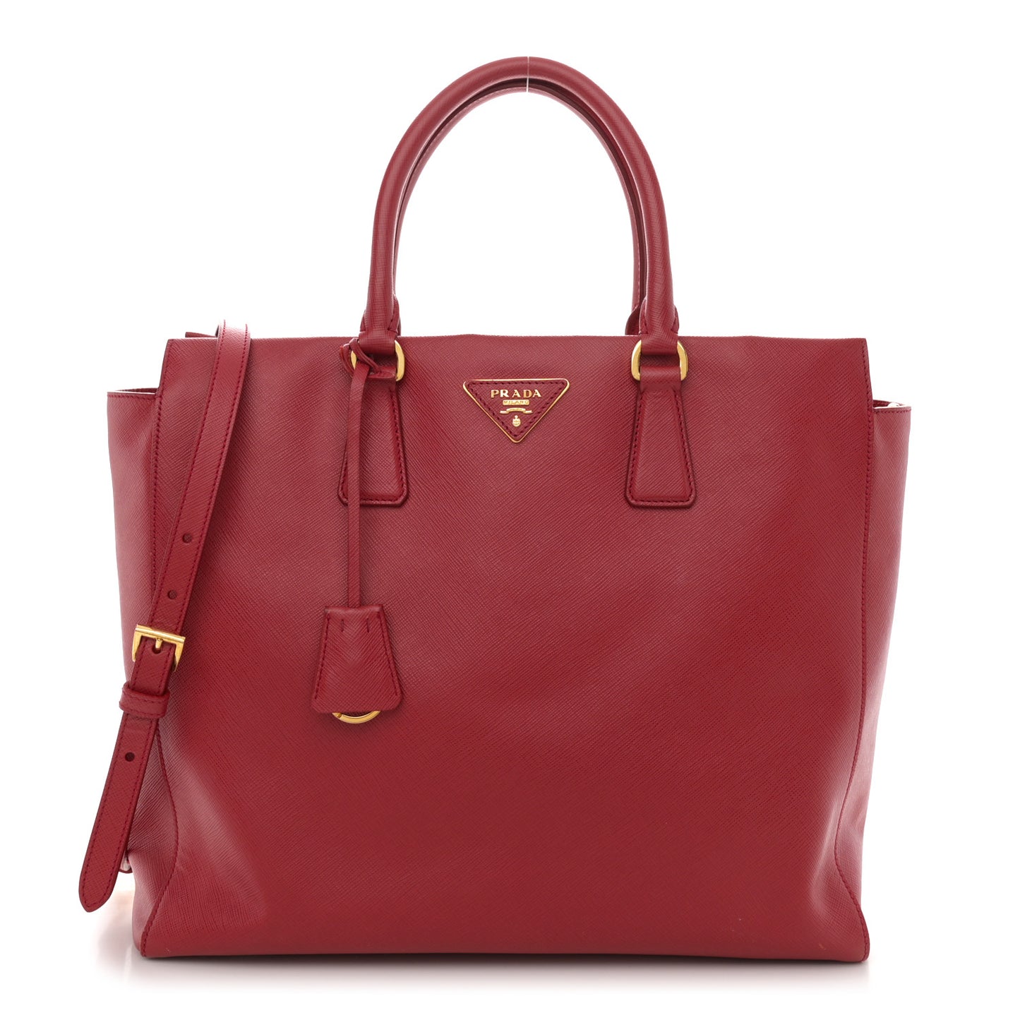 Saffiano Lux Medium Tote Fuoco
