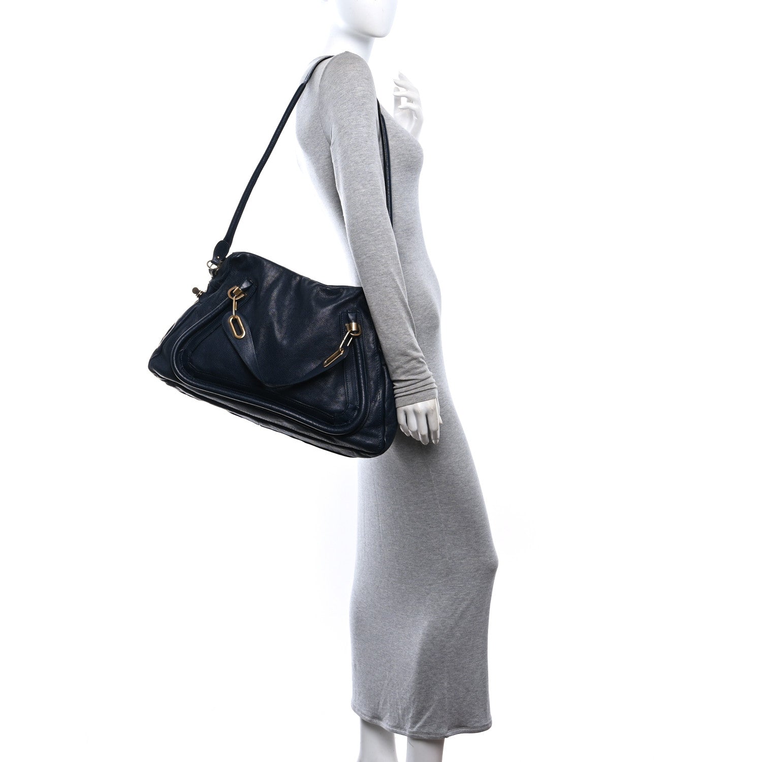 Chloe Calfskin Large Paraty Navy 2 of 10