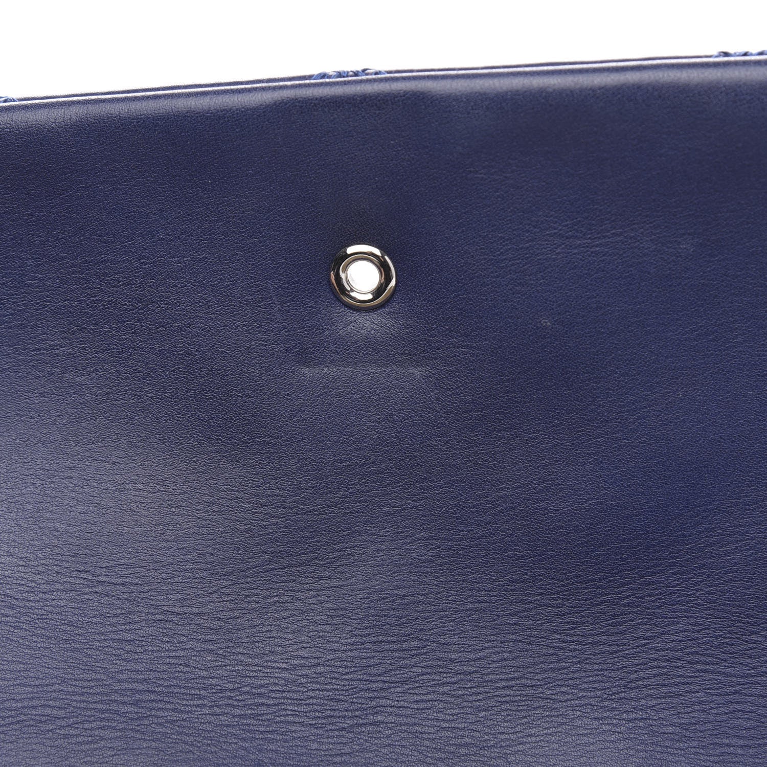 Chanel Calfskin Quilted Double Stitch Hamptons Clutch with Chain Blue 8 of 14