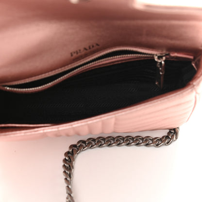 Prada Nappa Impunture Diagramme Small Chain Flap Shoulder Bag Rosa Mordore 5 of 9