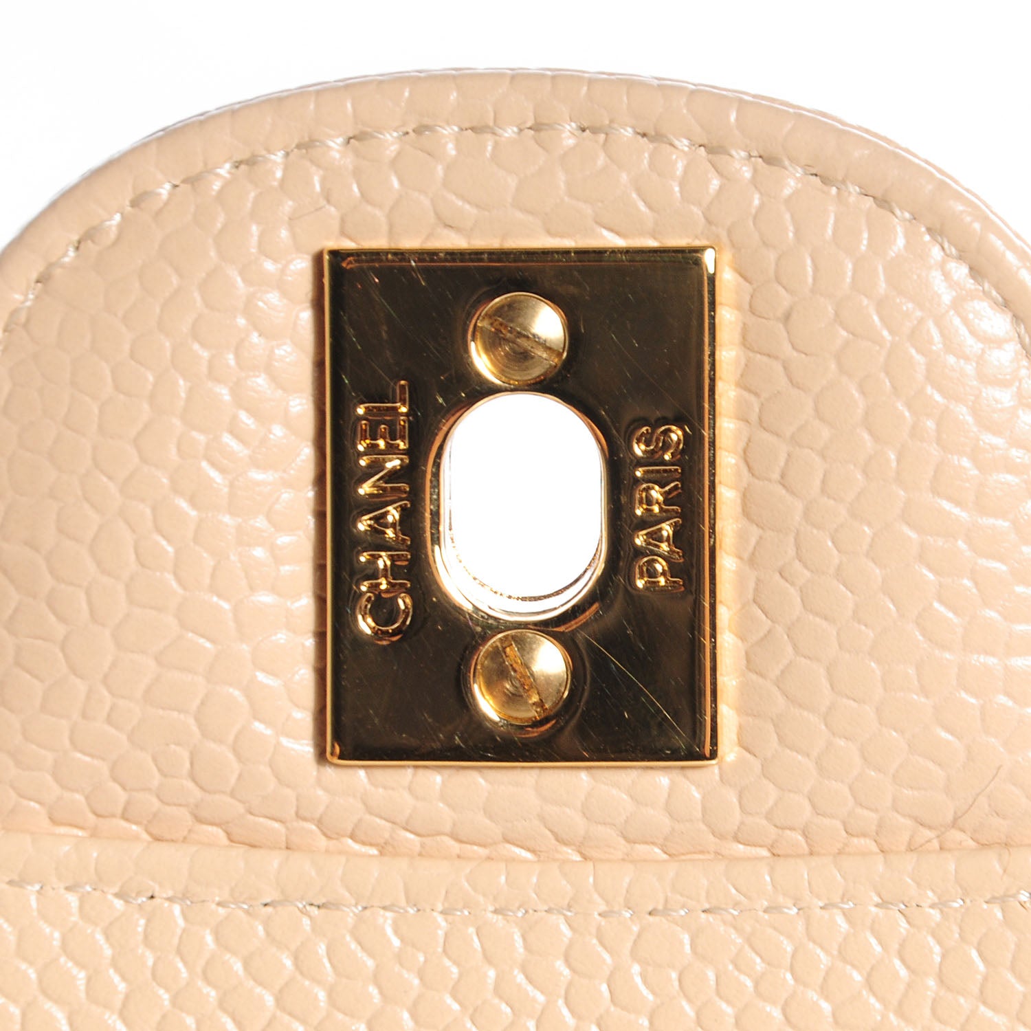 Chanel Caviar Quilted Medium Double Flap Beige Clair 6 of 8