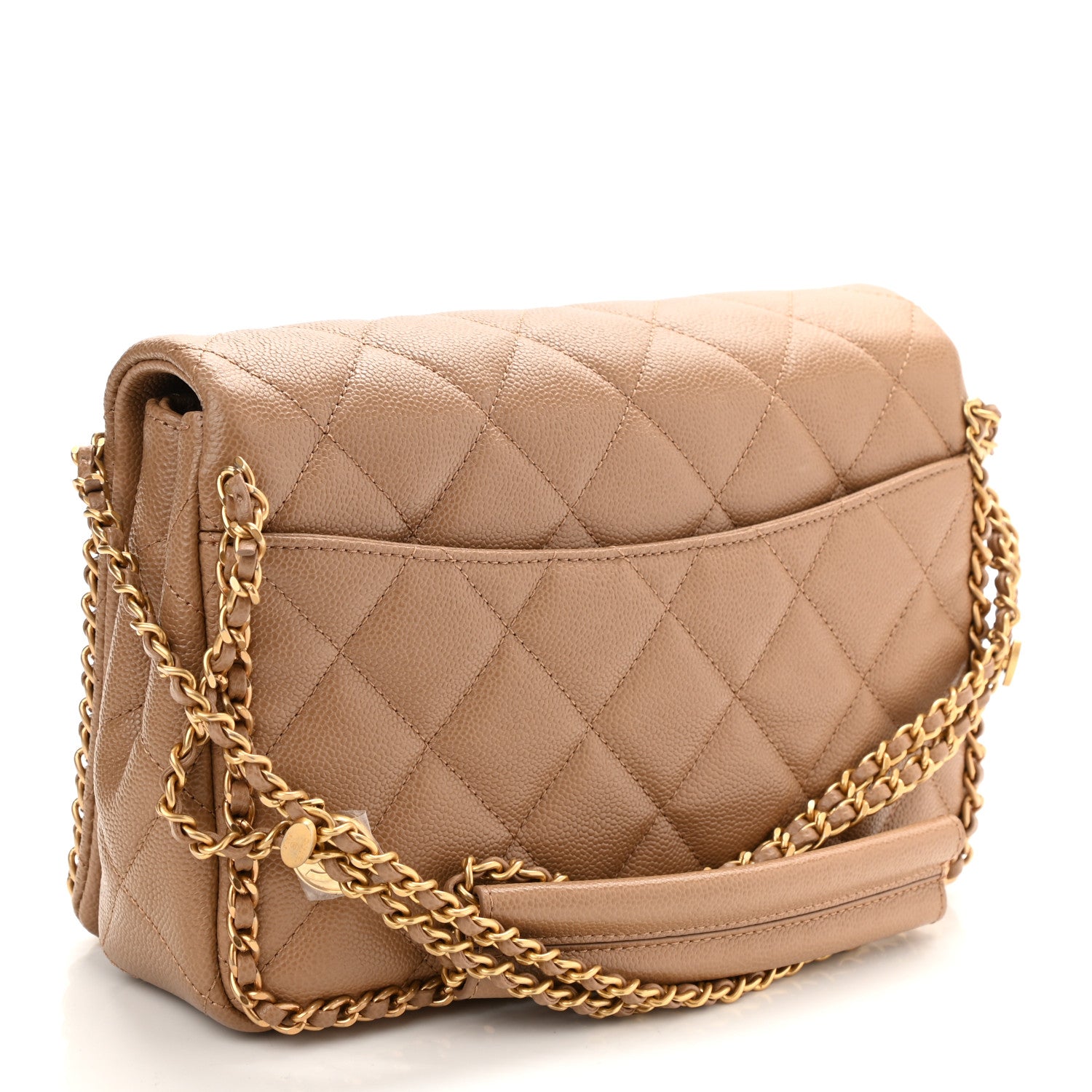 Chanel Caviar Quilted Never Ending Chain Flap Beige 3 of 10