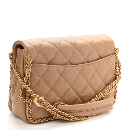 Chanel Caviar Quilted Never Ending Chain Flap Beige 3 of 10