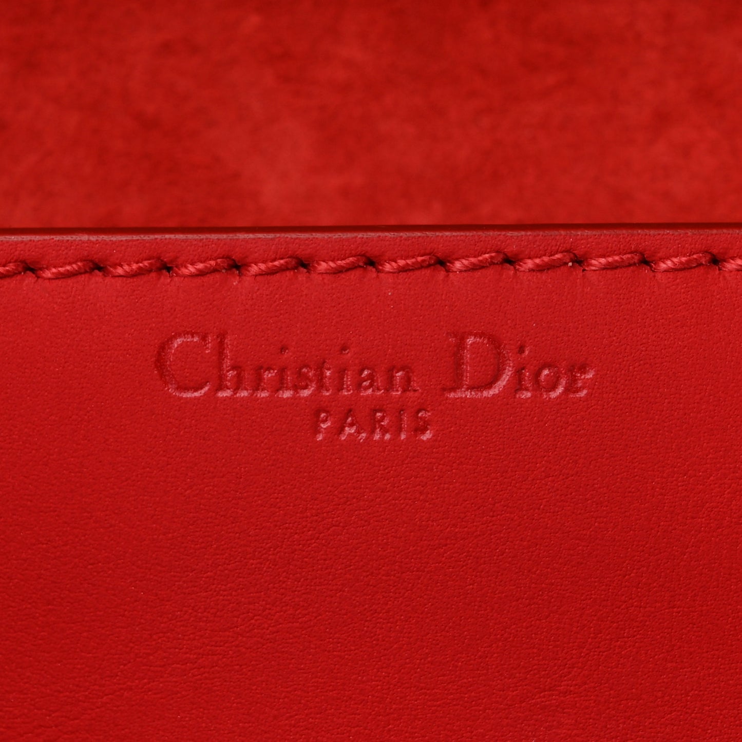 Ultra Matte Calfskin Mini J'Adior Chain Flap Bag Red