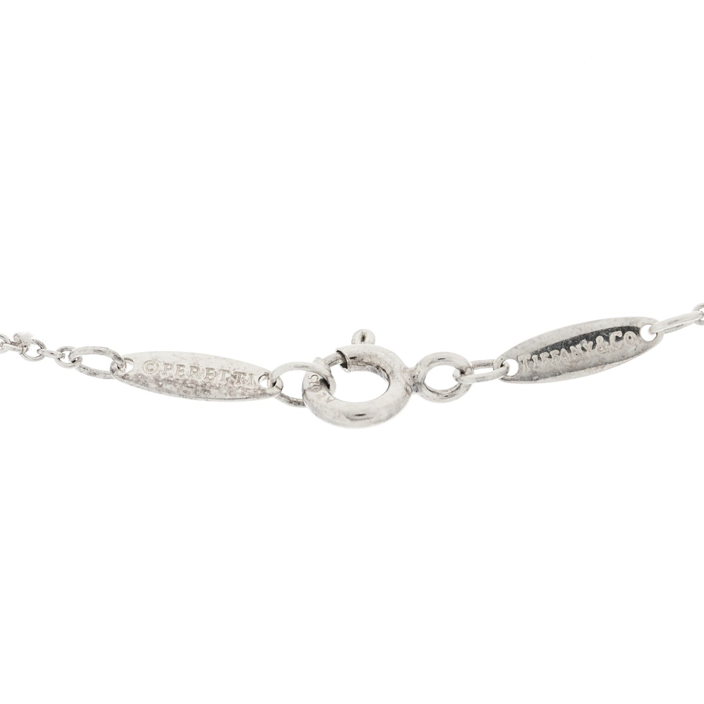 Sterling Silver Diamond .10ct Elsa Peretti Diamonds by the Yard Pendant Necklace