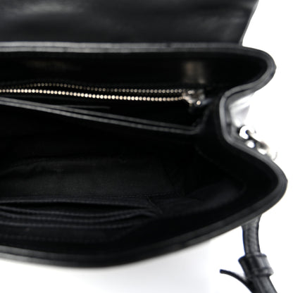 Saint Laurent Calfskin Y Quilted Monogram Toy Loulou Crossbody Bag Black 5 of 9