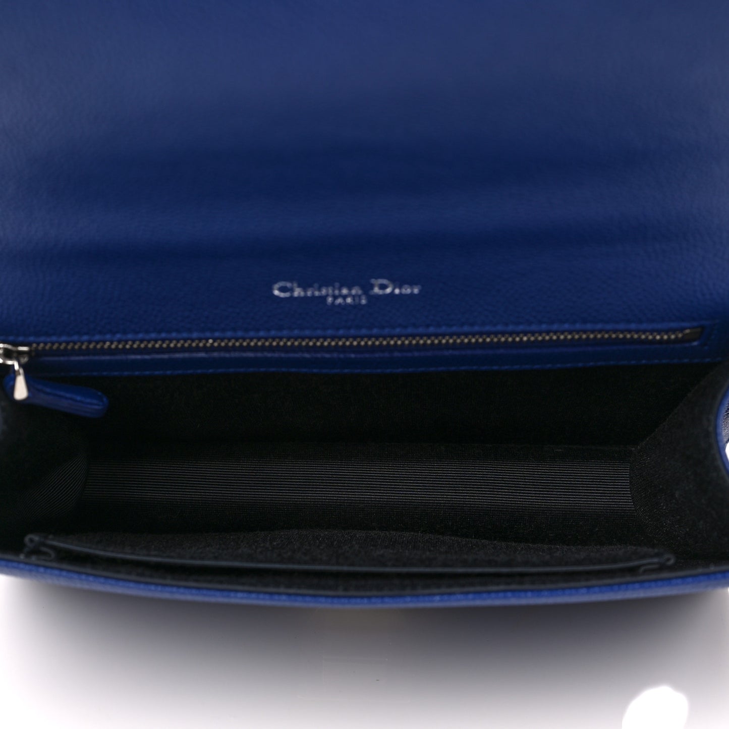 Grained Calfskin Small Diorama Flap Bag Bleu De Minuit