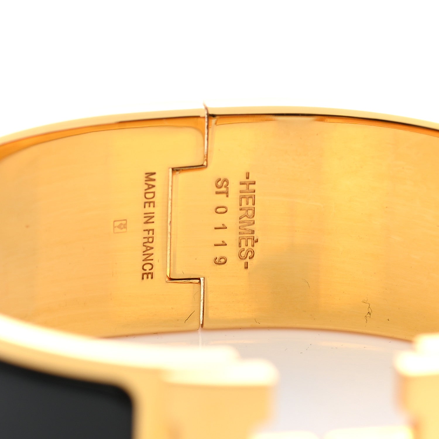 Hermes Enamel Wide Clic Clac H Bracelet PM Black 4 of 5